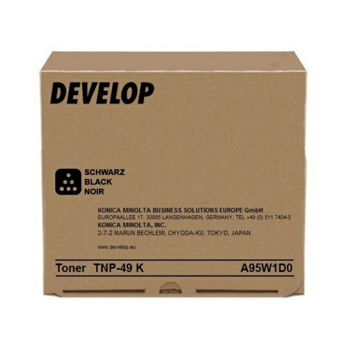 Toner d'origine Develop A95W1D0 / TNP-49 K - noir