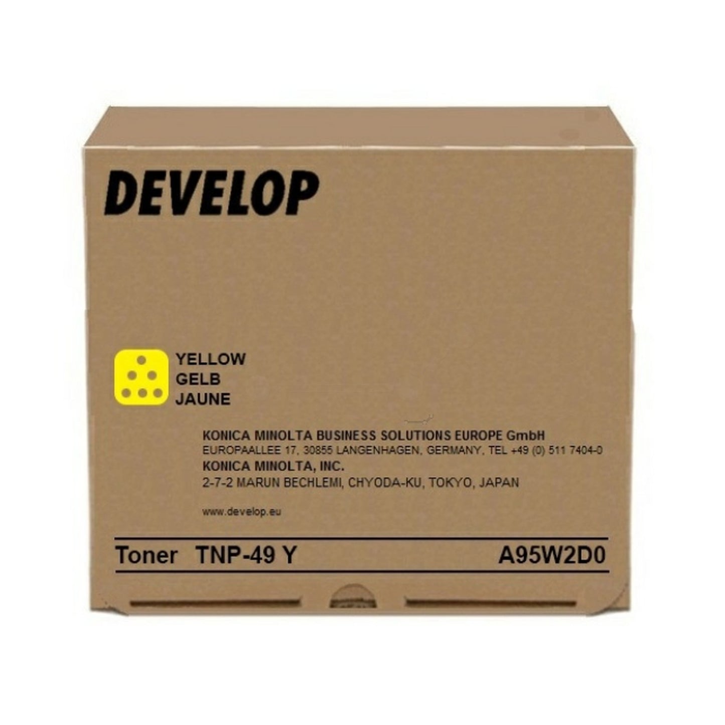 Toner d'origine Develop A95W2D0 / TNP-49 Y - jaune