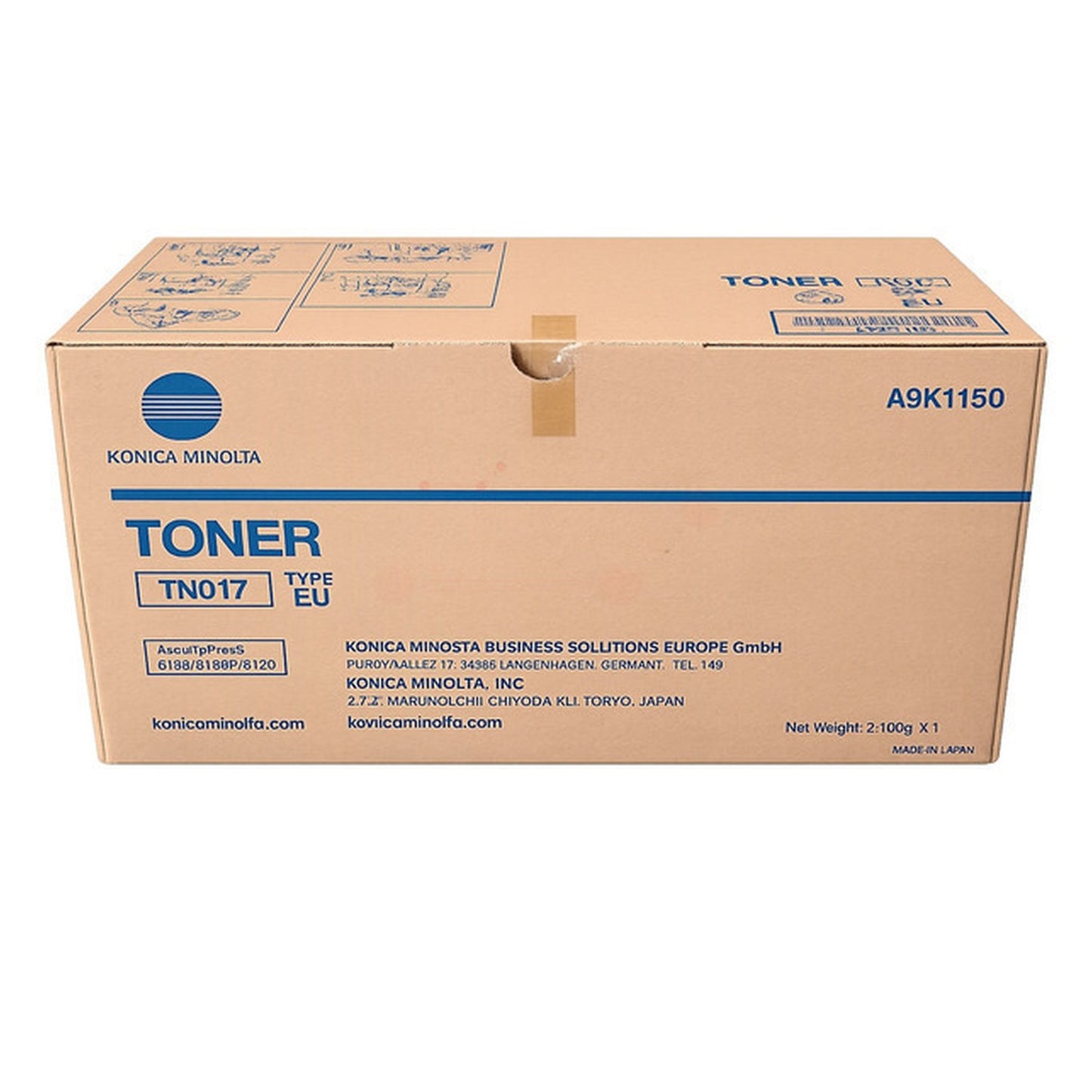 Toner d'origine Konica Minolta A9K1150 / TN-017 - noir