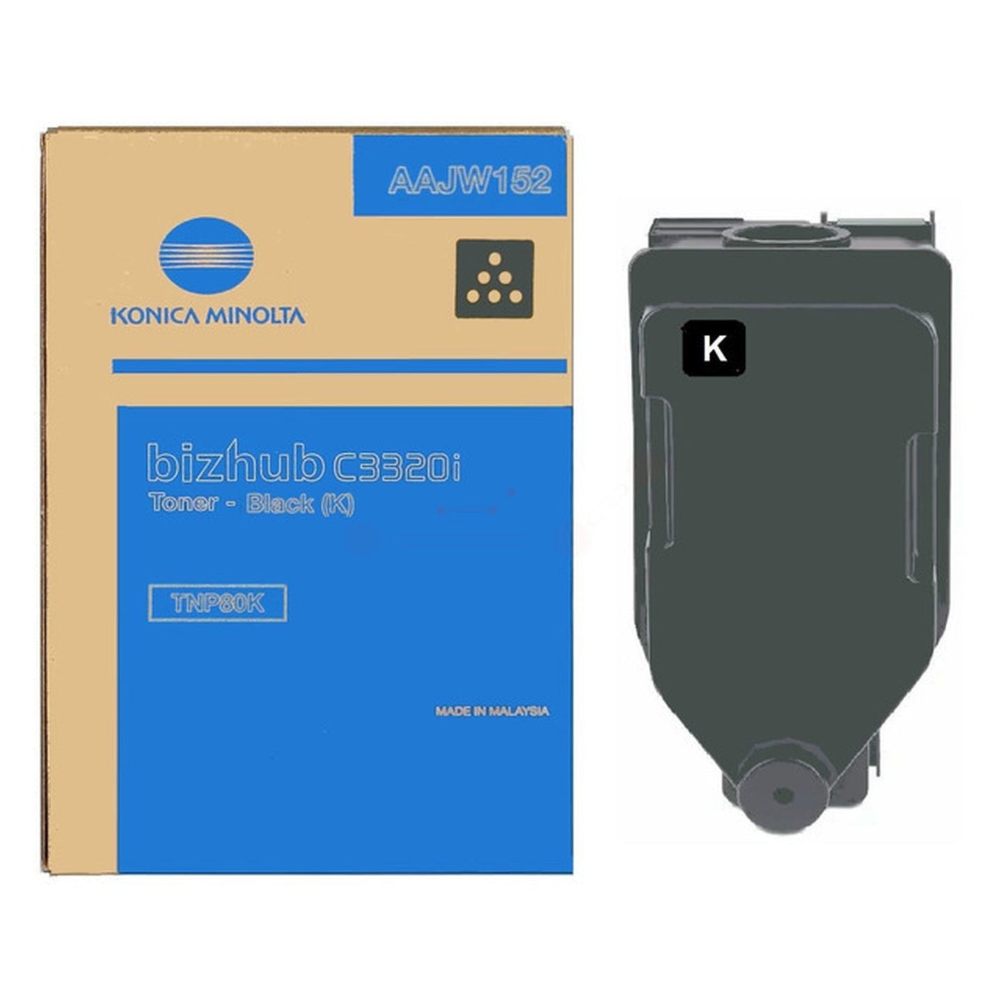 Toner d'origine Konica Minolta AAJW152 / TNP-80 K - noir