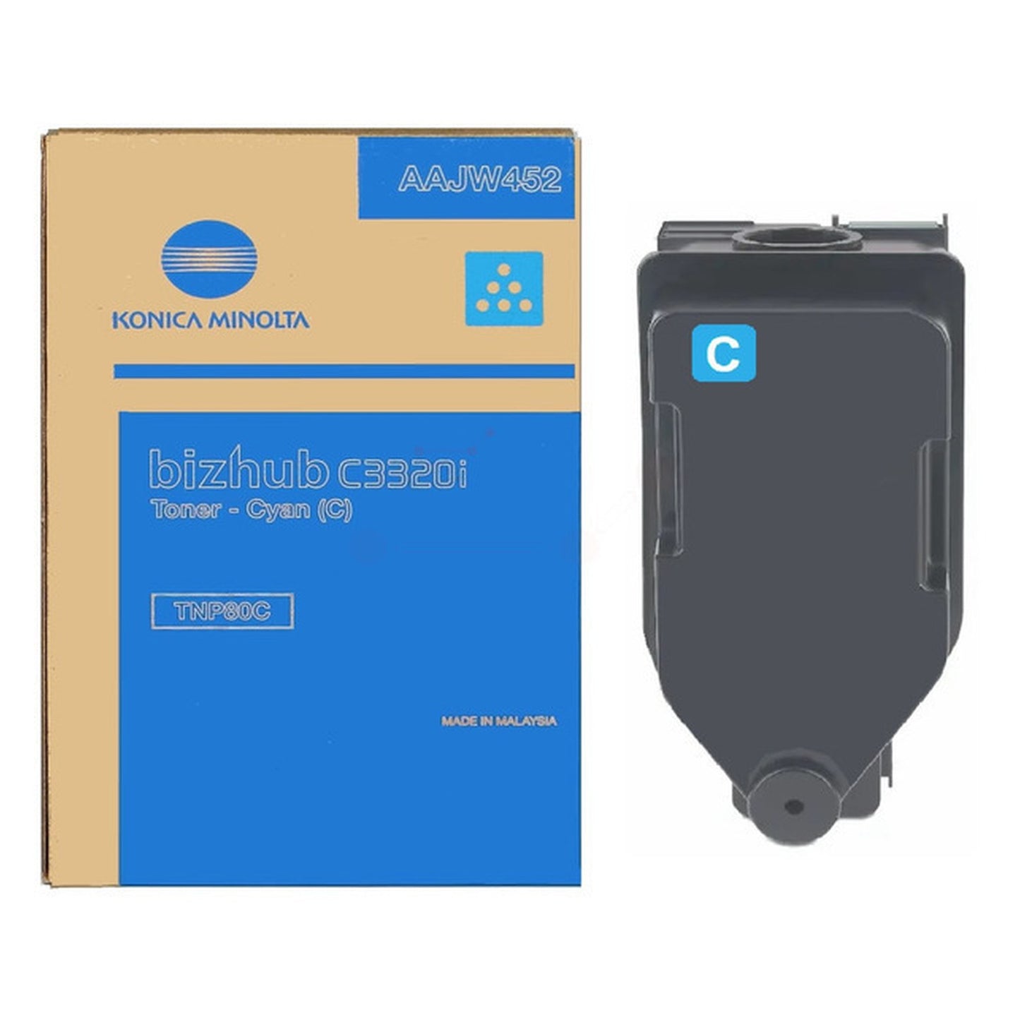 Toner d'origine Konica Minolta AAJW452 / TNP-80 C - cyan