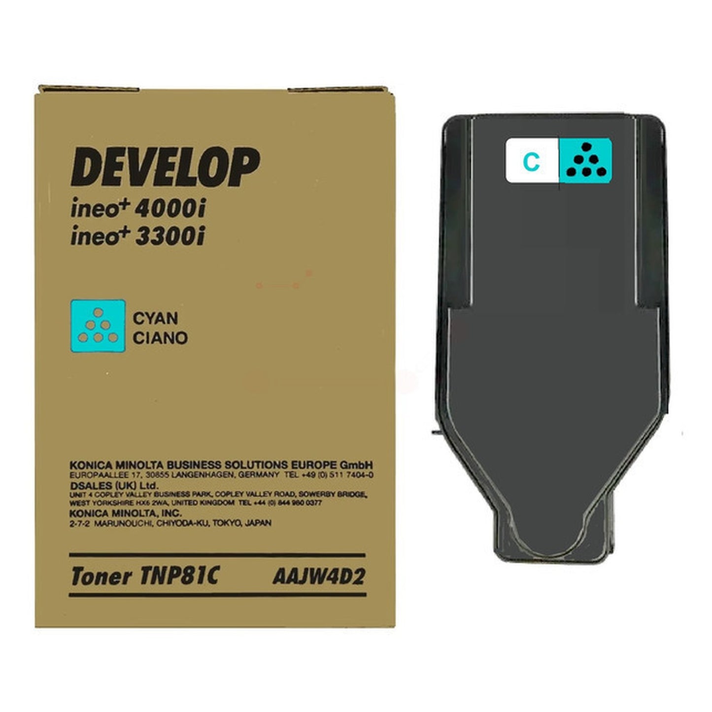 Toner d'origine Develop AAJW4D2 / TNP-81 C - cyan