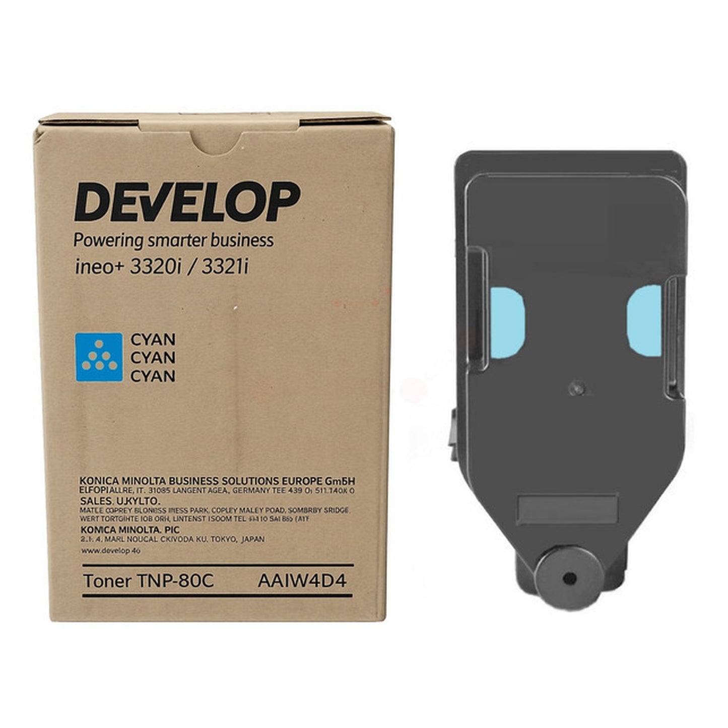 Toner d'origine Develop AAJW4D4 / TNP-80 C - cyan