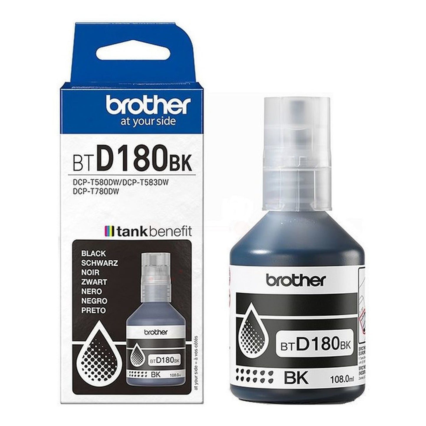 Bouteille d'encre d'origine Brother BTD180BK - noire