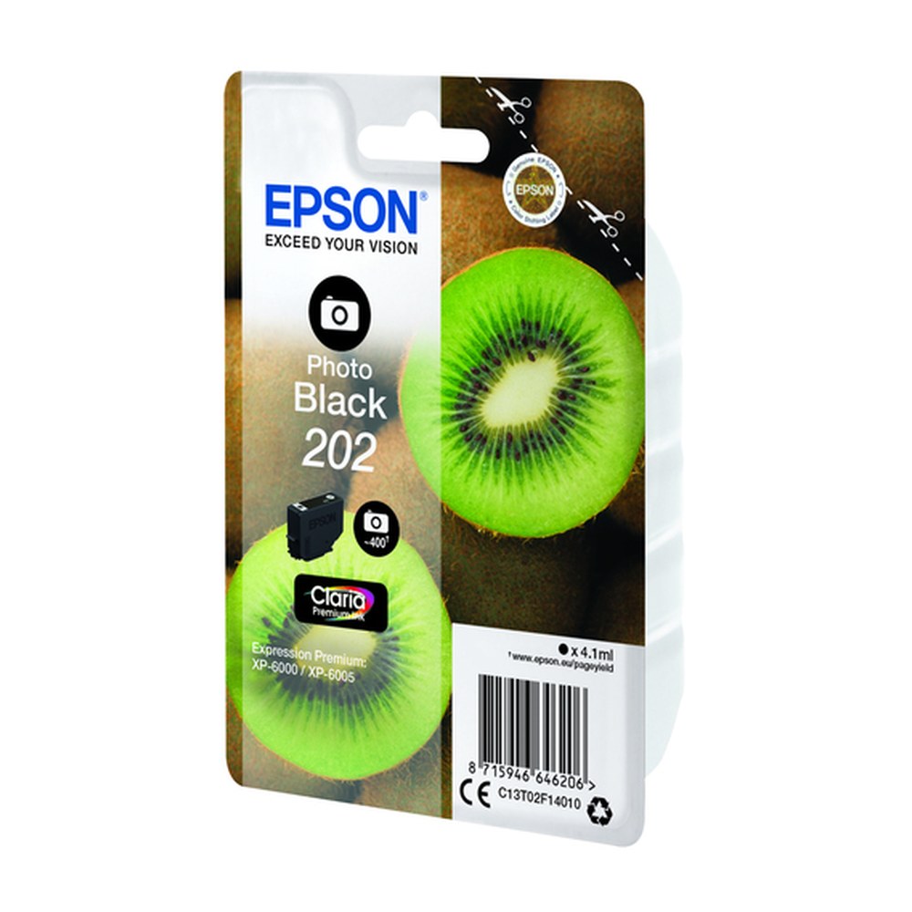 Cartouche d'origine Epson C13T02F14010 / 202 - noire