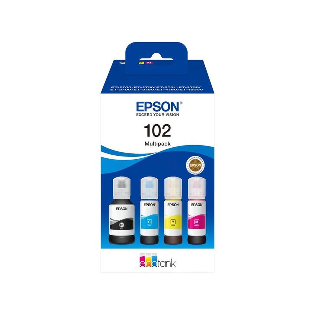 Cartouches d'origines Epson C13T03R640 / 102 - multipack 4 couleurs : noire, cyan, magenta, jaune