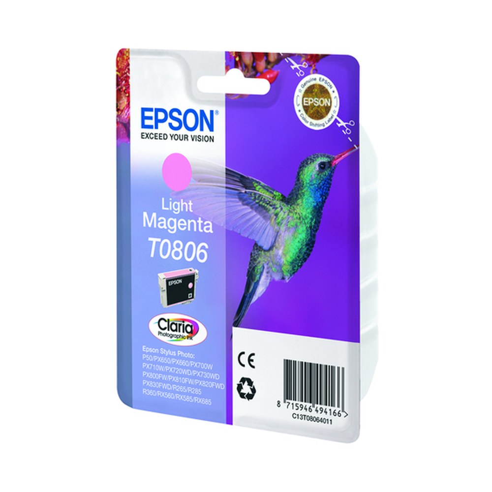 Cartouche d'origine Epson C13T08064011 / T0806 - magenta photo