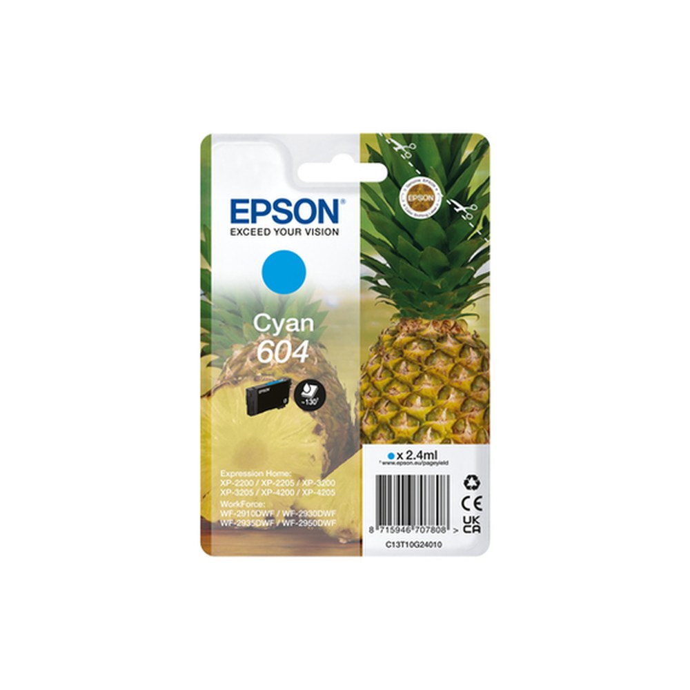 Cartouche d'origine Epson C13T10G24010 / 604 - cyan