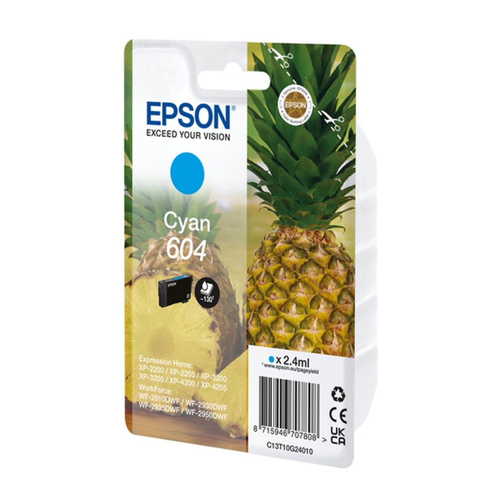 Cartouche d'origine Epson C13T10G24020 / 604 - cyan
