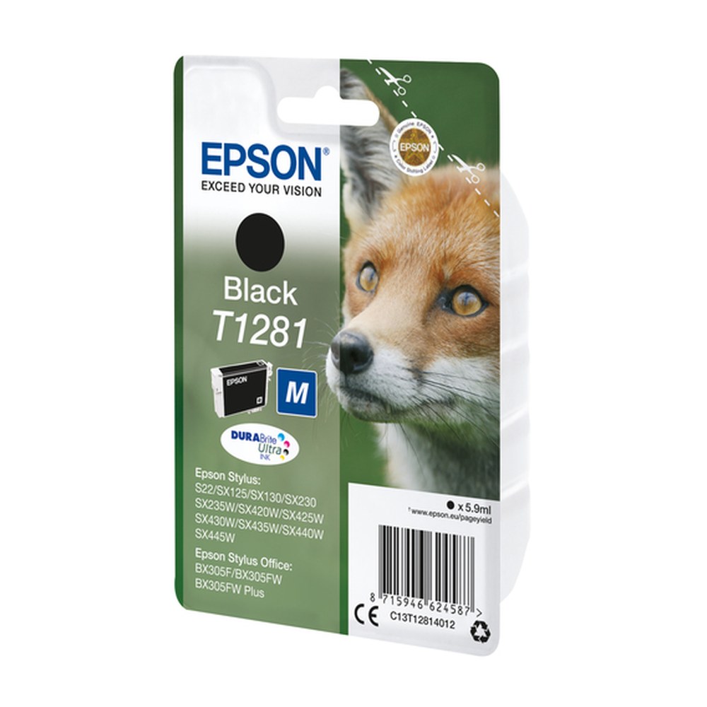 Cartouche d'origine Epson C13T12814022 / T1281 - noire