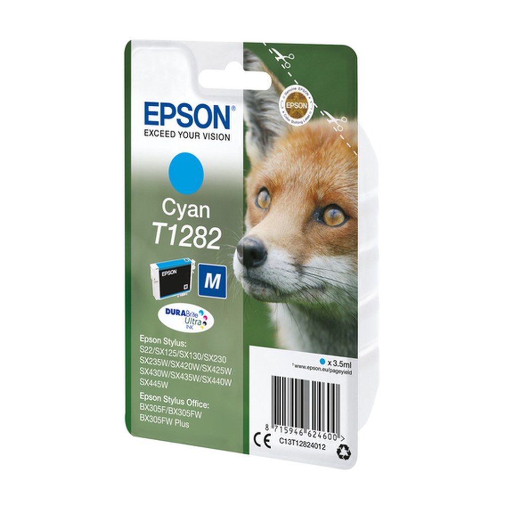 Cartouche d'origine Epson C13T12824012 / T1282 - cyan