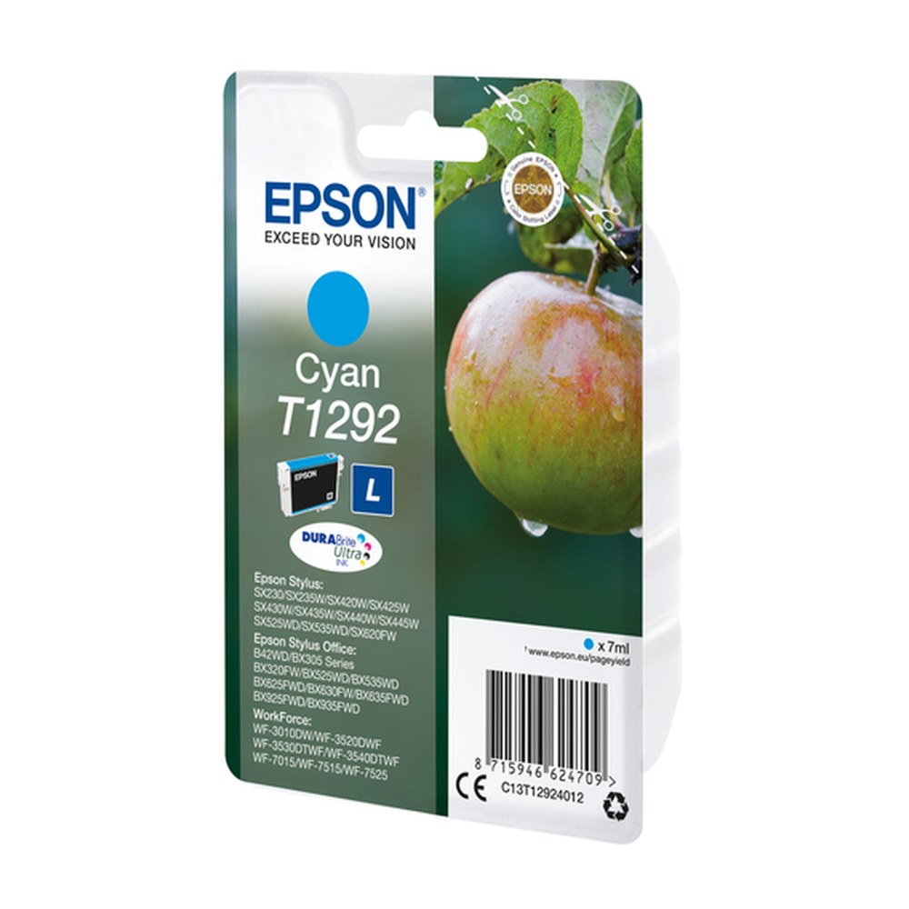 Cartouche d'origine Epson C13T12924012 / T1292 - cyan