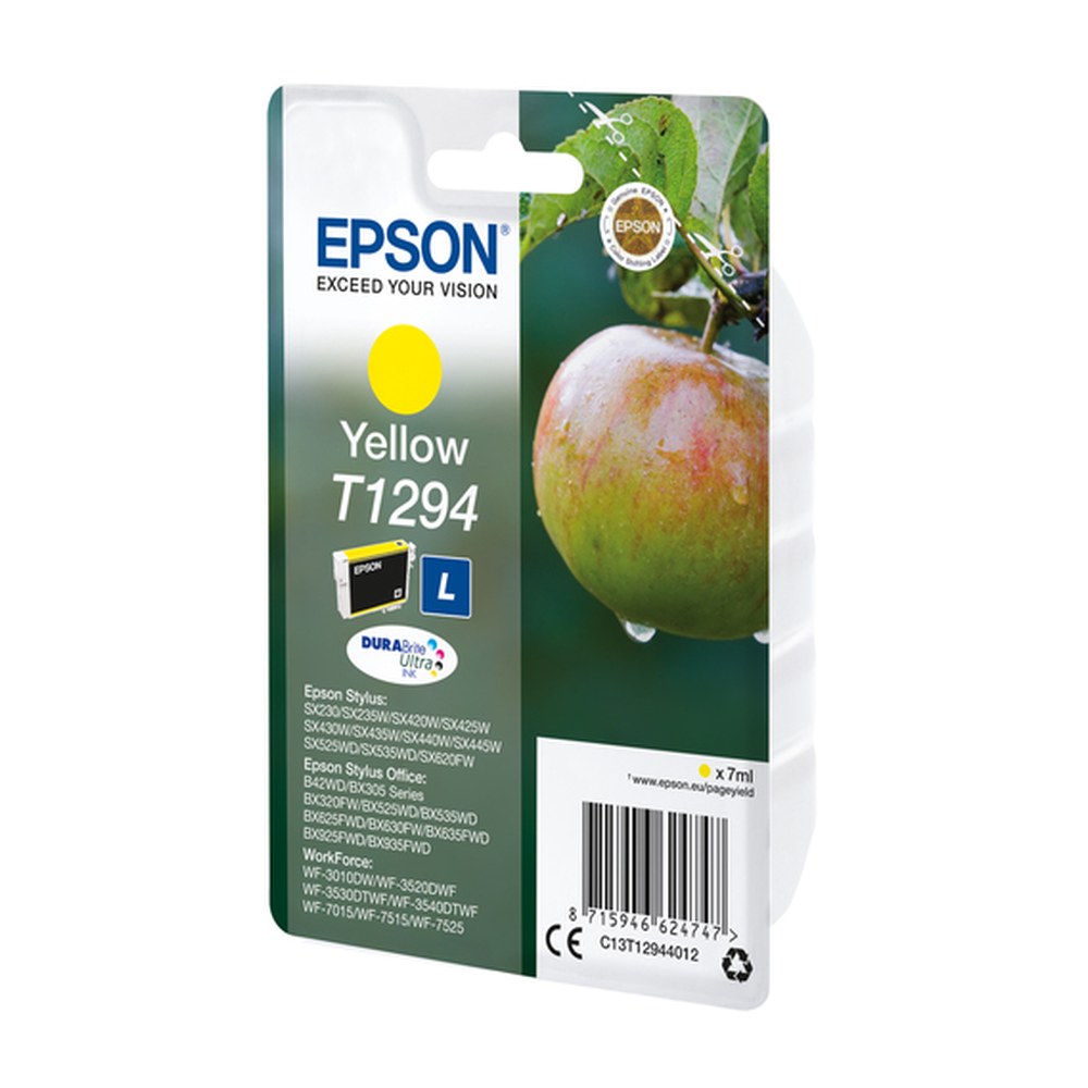 Cartouche d'origine Epson C13T12944012 / T1294 - jaune