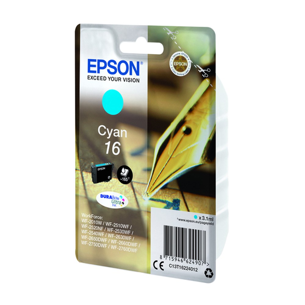 Cartouche d'origine Epson C13T16224022 / 16 - cyan