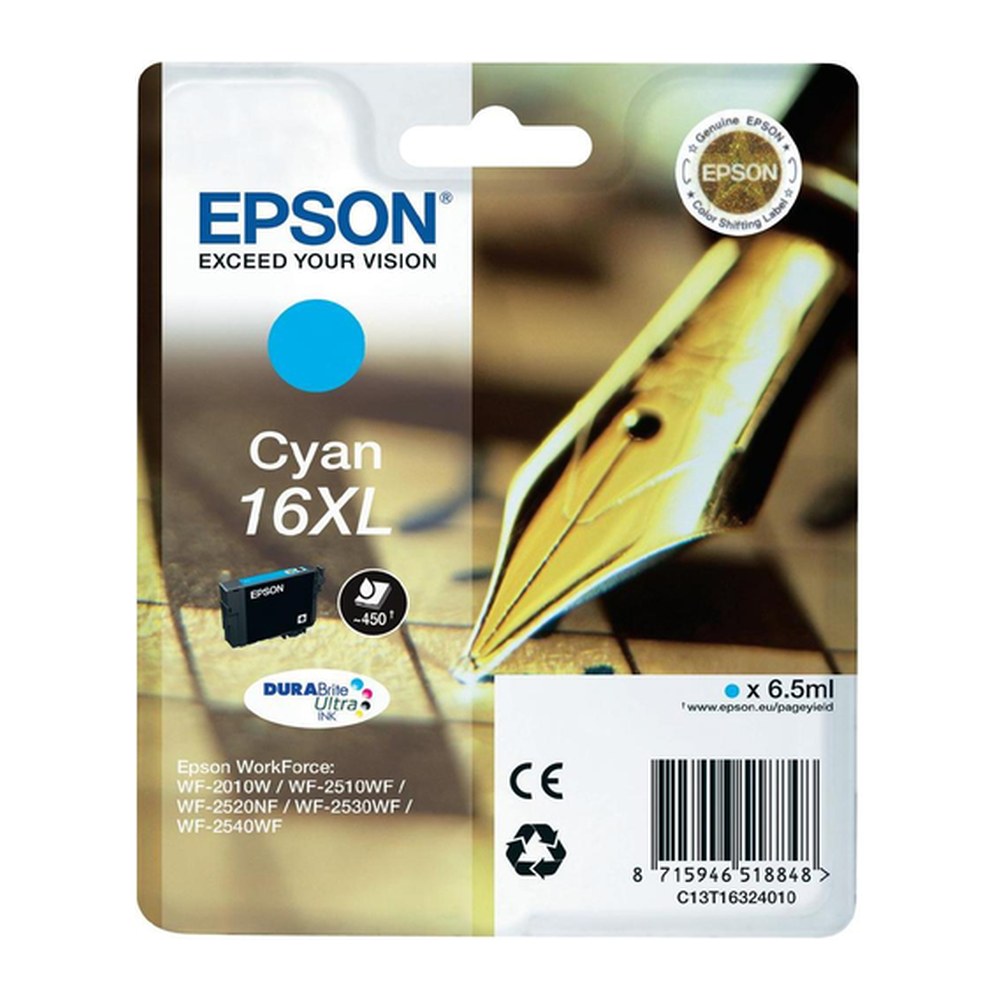 Cartouche d'origine Epson C13T16324010 / 16XL - cyan