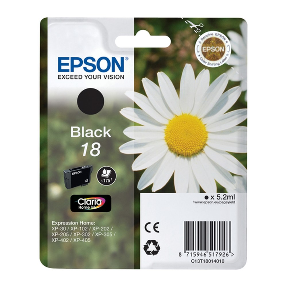 Cartouche d'origine Epson C13T18014010 / 18 - noire