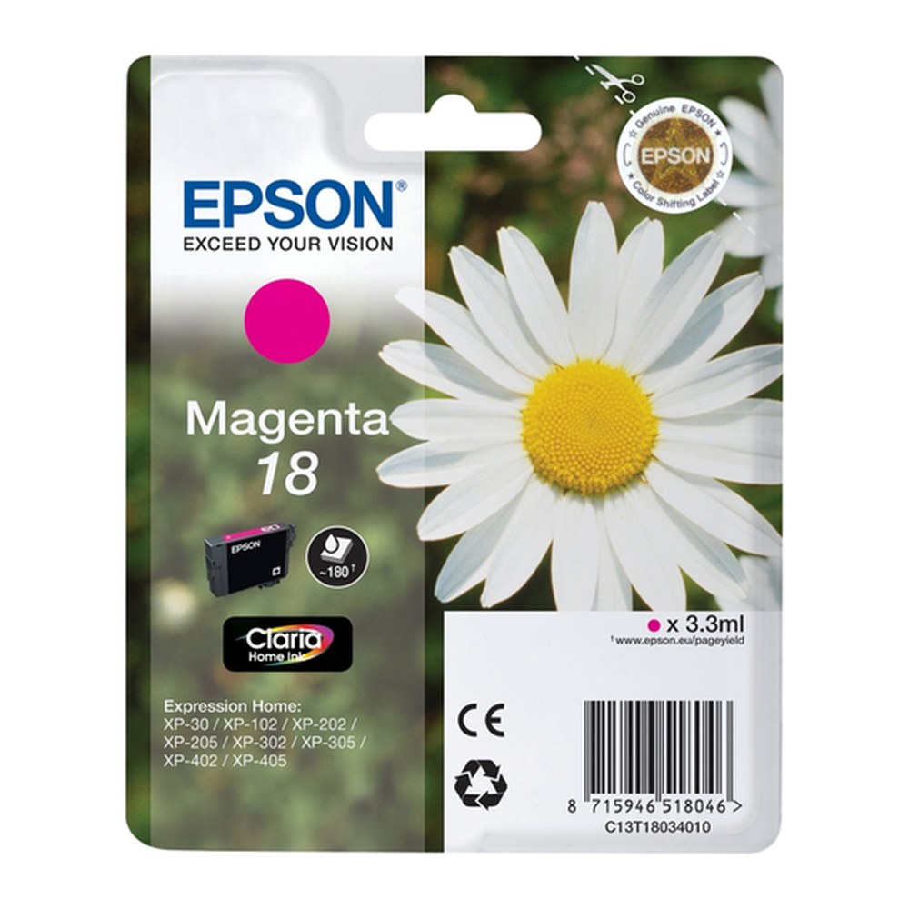Cartouche d'origine Epson C13T18034010 / 18 - magenta