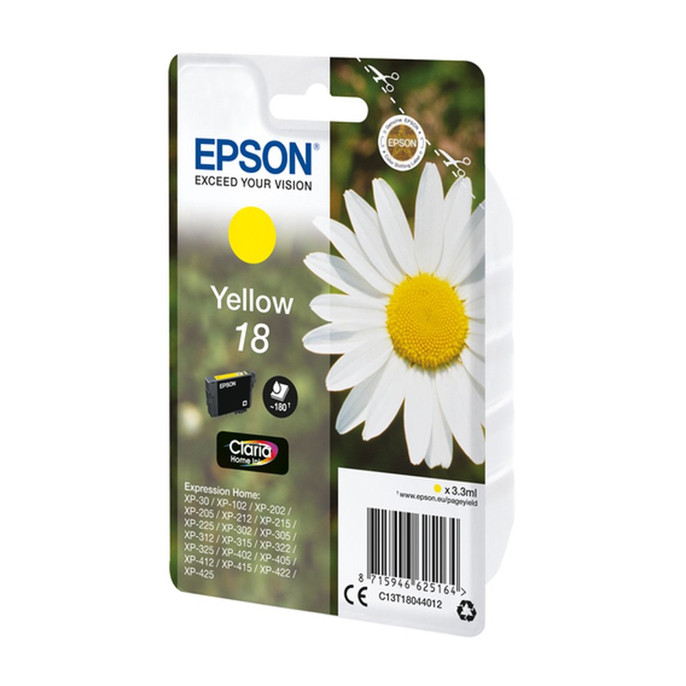 Cartouche d'origine Epson C13T18044012 / 18 - jaune