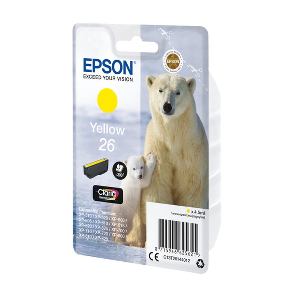 Cartouche d'origine Epson C13T26144022 / 26 - jaune
