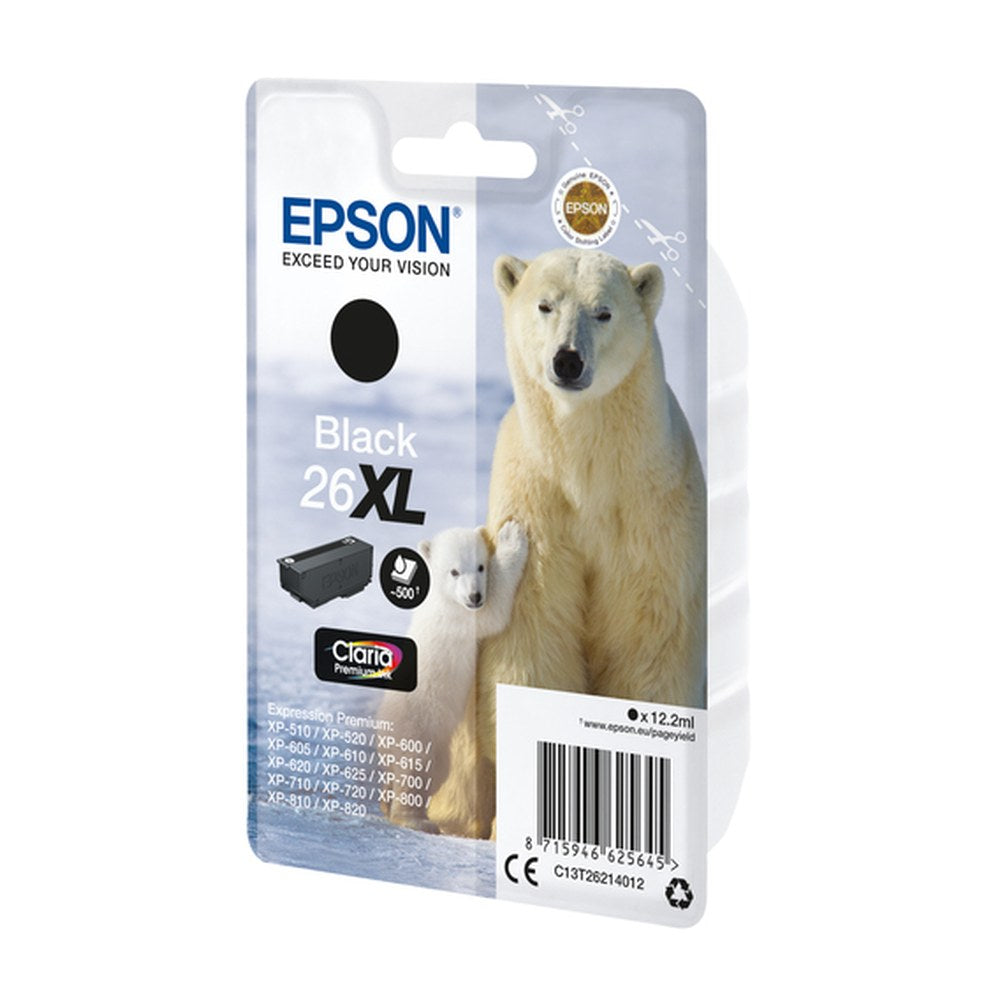 Cartouche d'origine Epson C13T26214012 / 26XL - noire