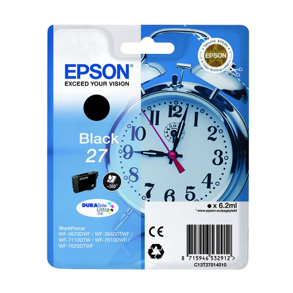 Cartouche d'origine Epson C13T27014010 / 27 - noire