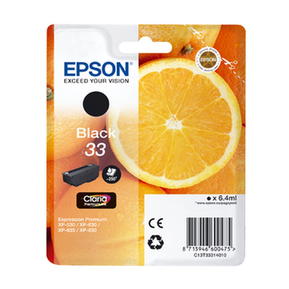 Cartouche d'origine Epson C13T33314010 / 33 - noire