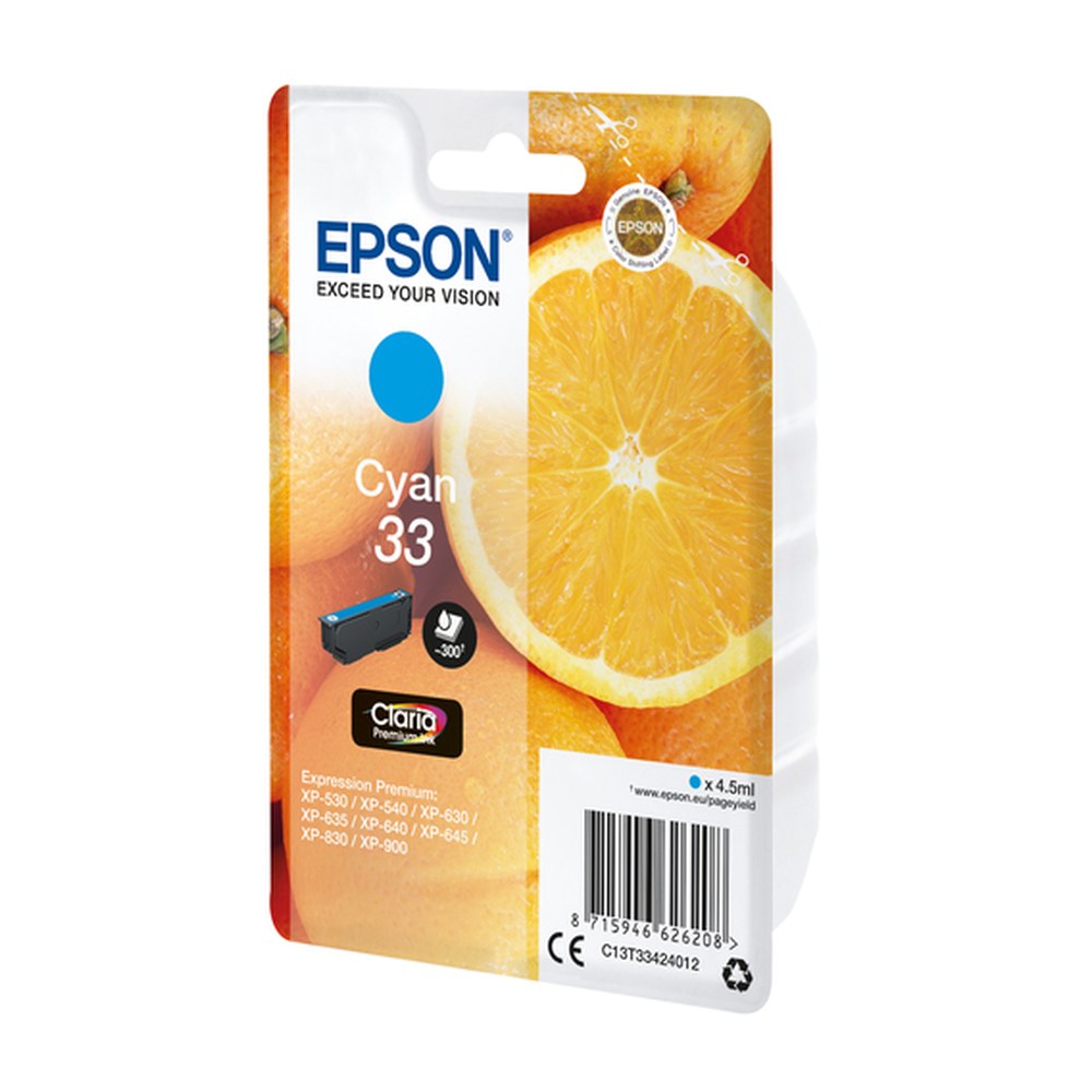 Cartouche d'origine Epson C13T33424022 / 33 - cyan