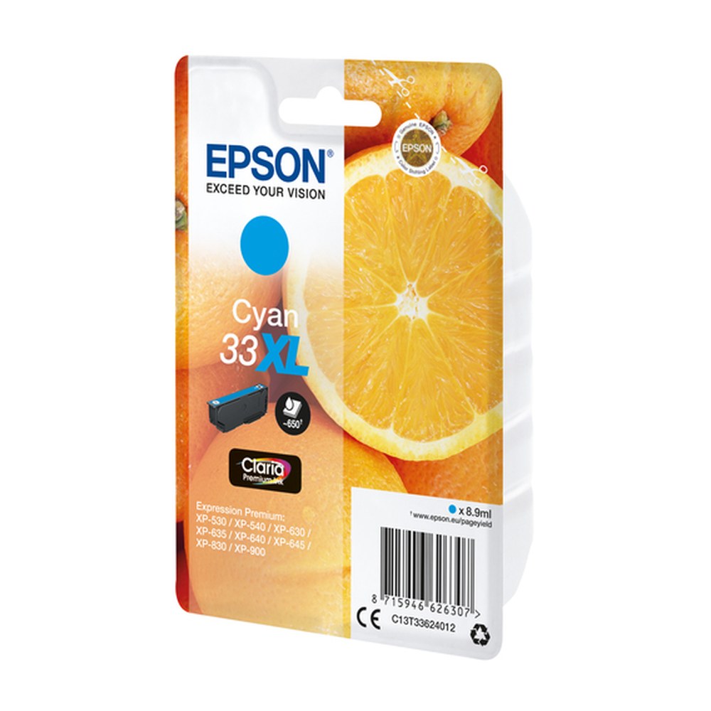 Cartouche d'origine Epson C13T33624022 / 33XL - cyan