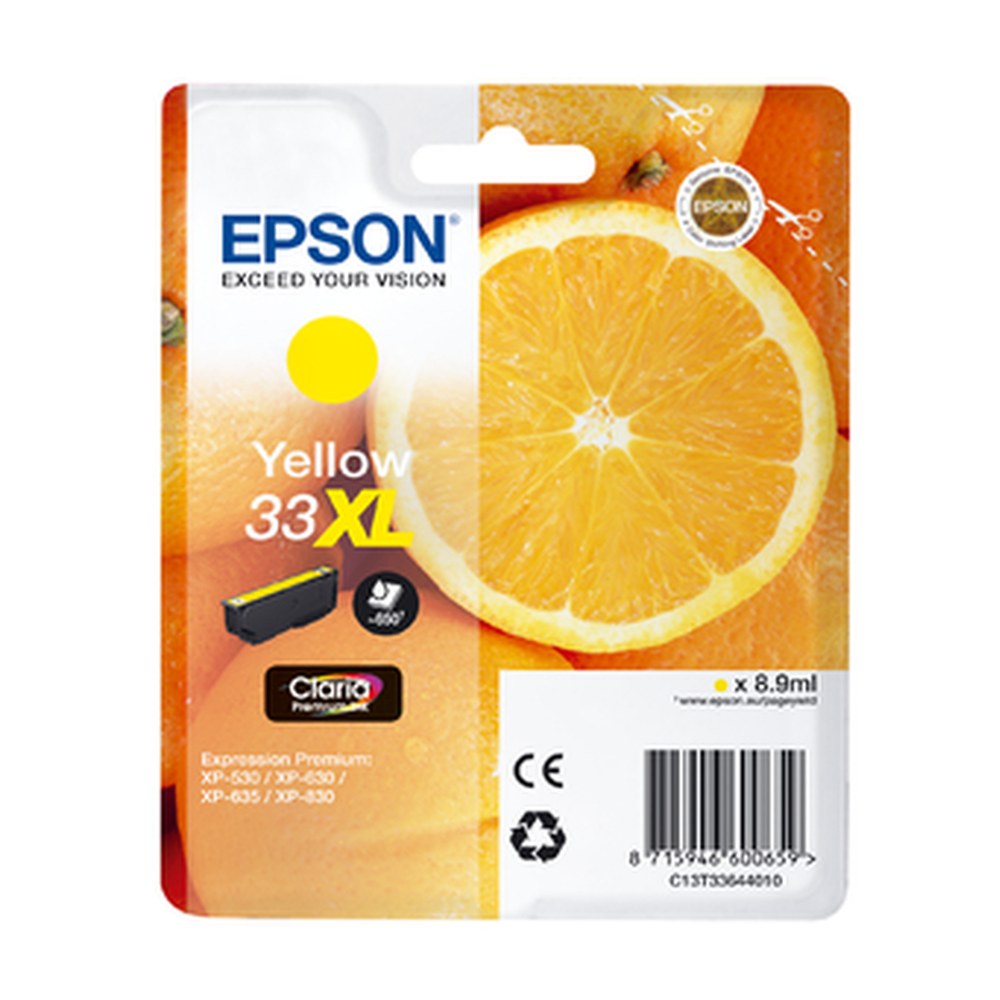 Cartouche d'origine Epson C13T33644010 / 33XL - jaune