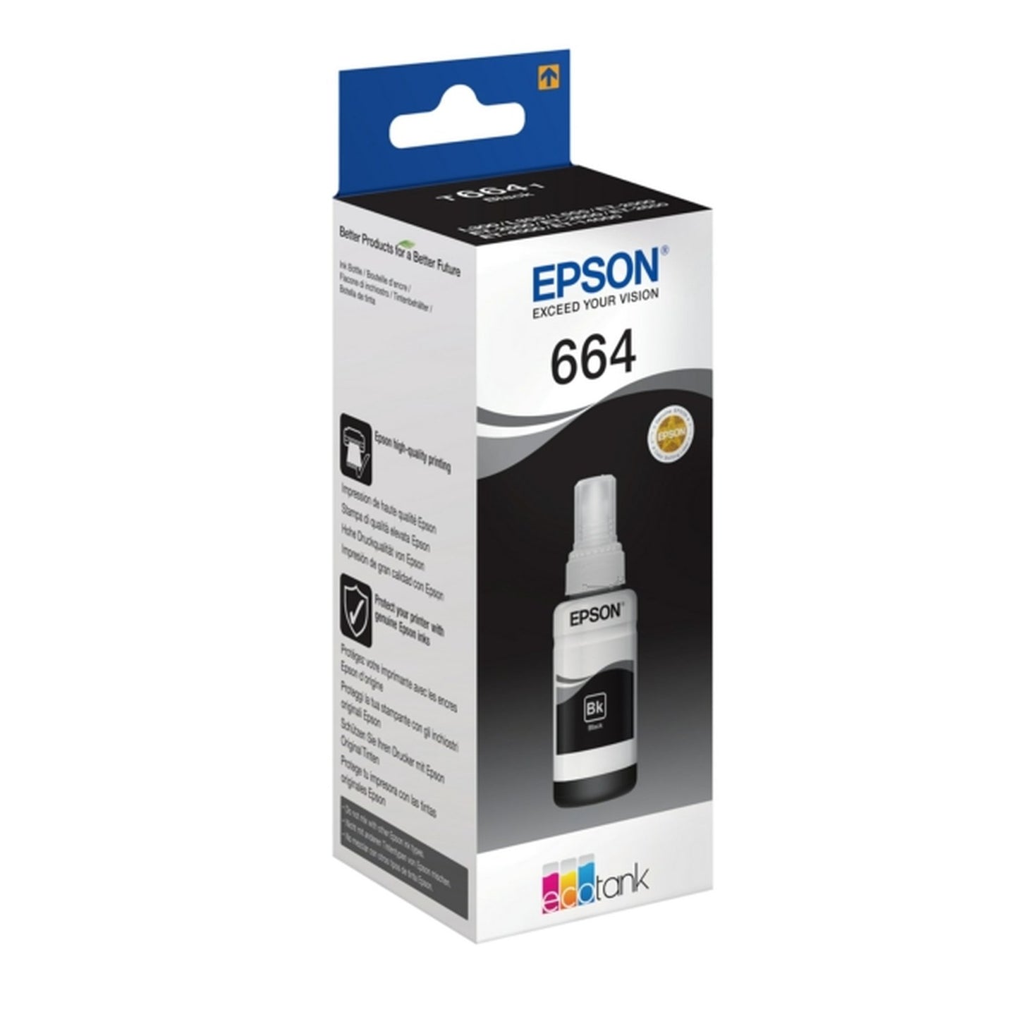 Bouteille d'encre d'origine Epson C13T664140 / 664 - noire