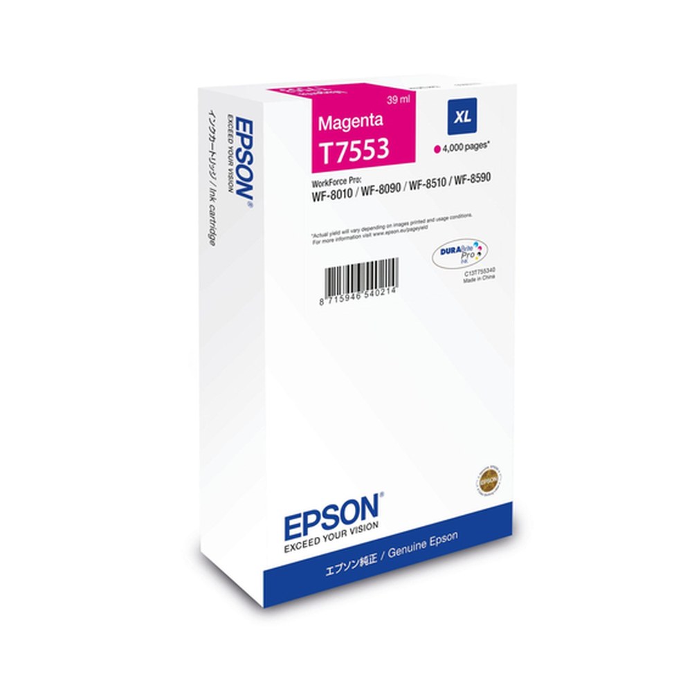 Cartouche d'origine Epson C13T75534N / T7553 - magenta