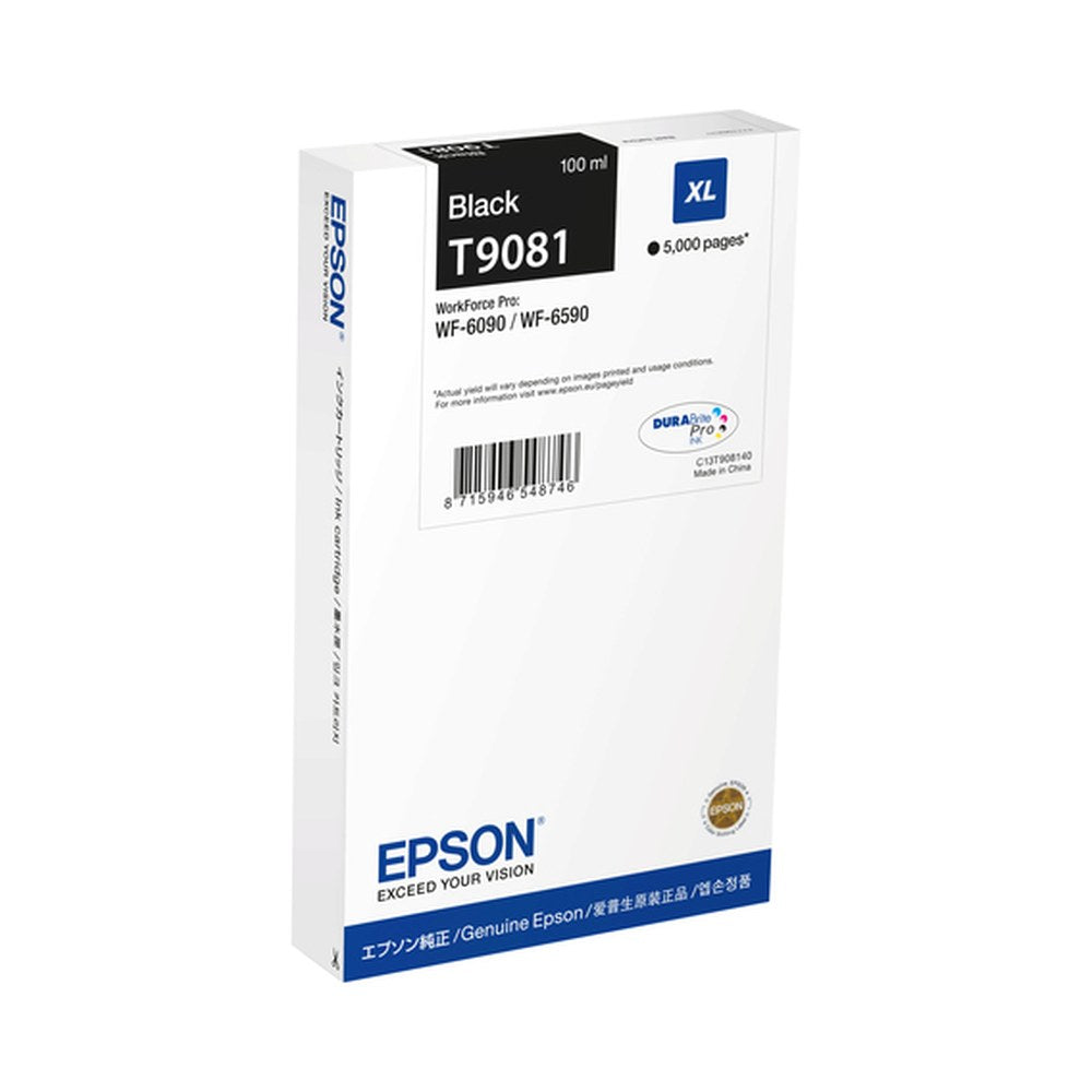 Cartouche d'origine Epson C13T90814N / T9081 - noire