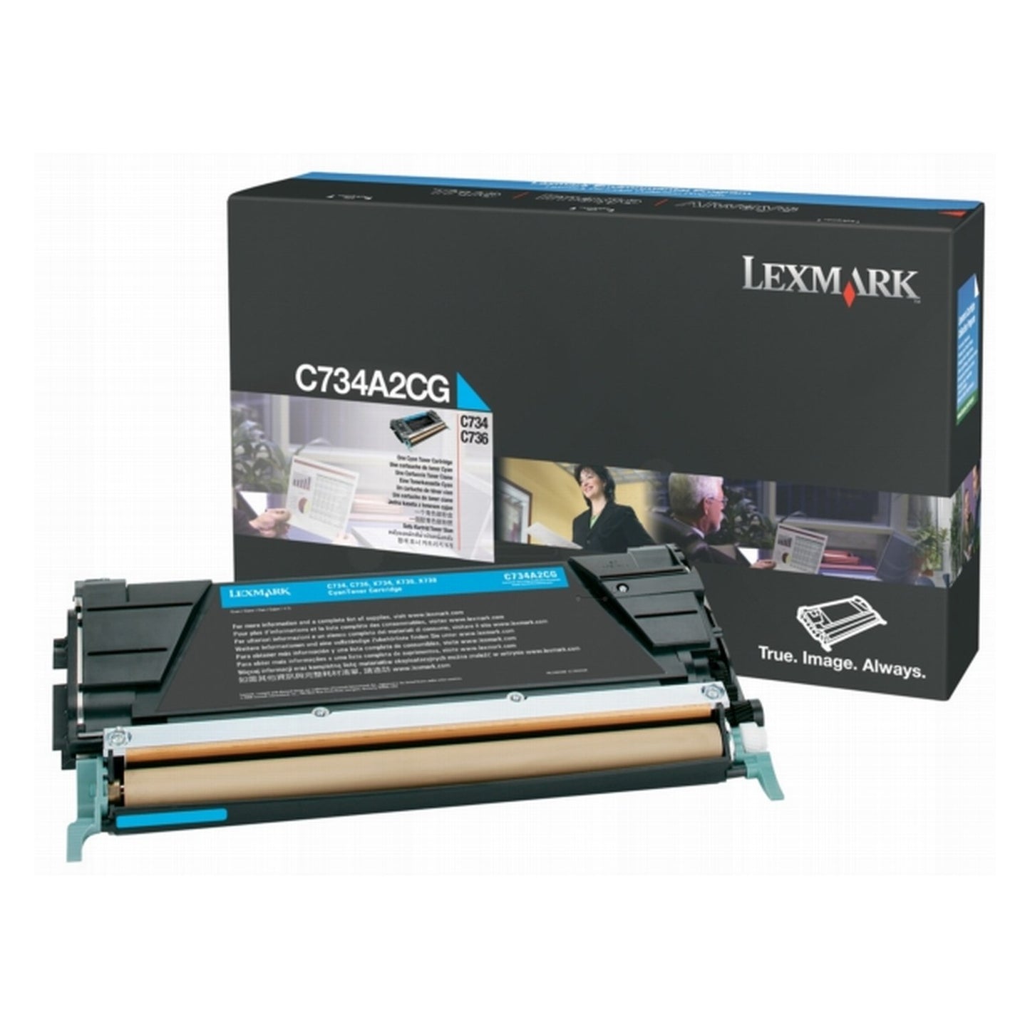 Toner d'origine Lexmark C734A2CG - cyan