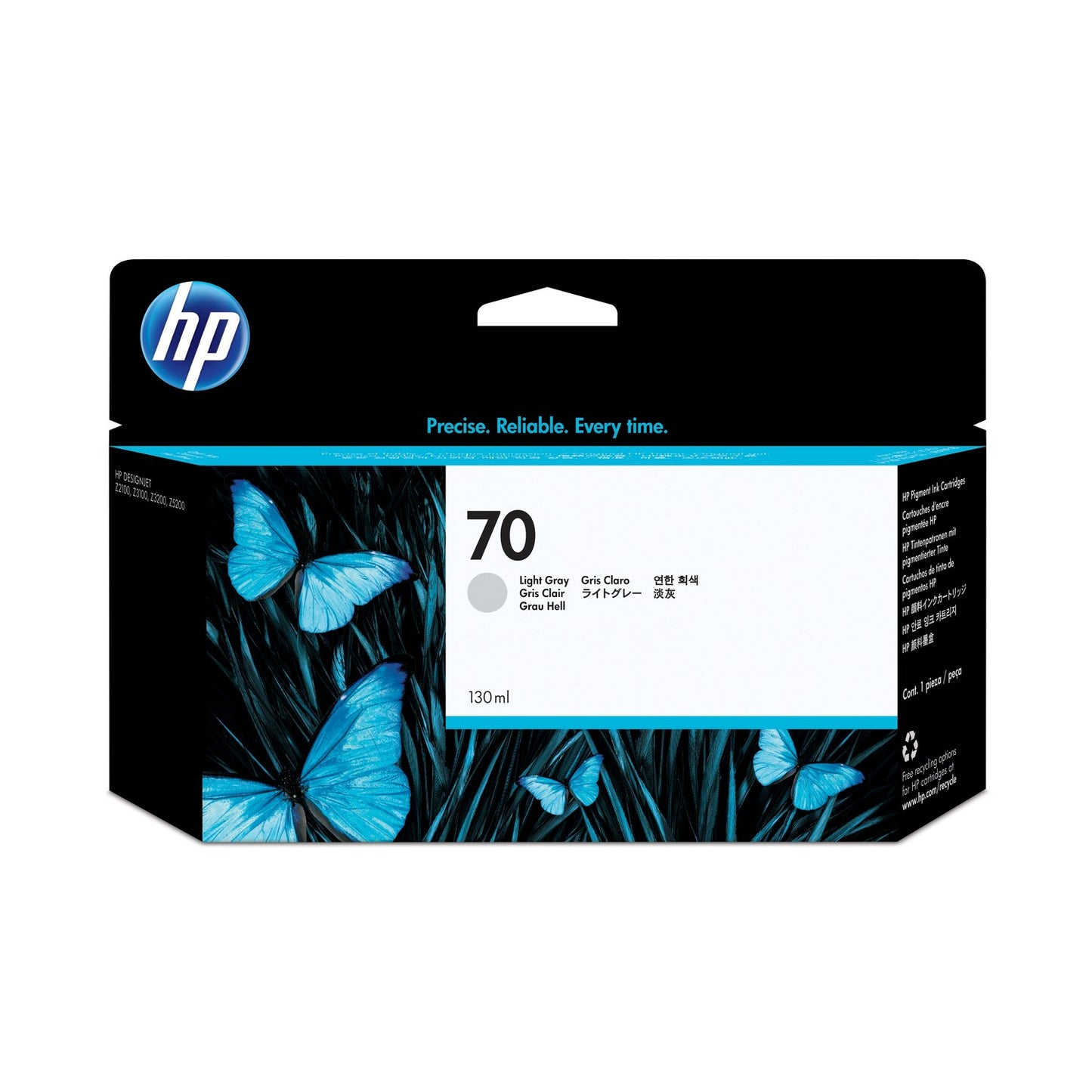 Cartouche Jet d'encre de Marque HP C9451A GRIS Clair Vivera (130 ml)