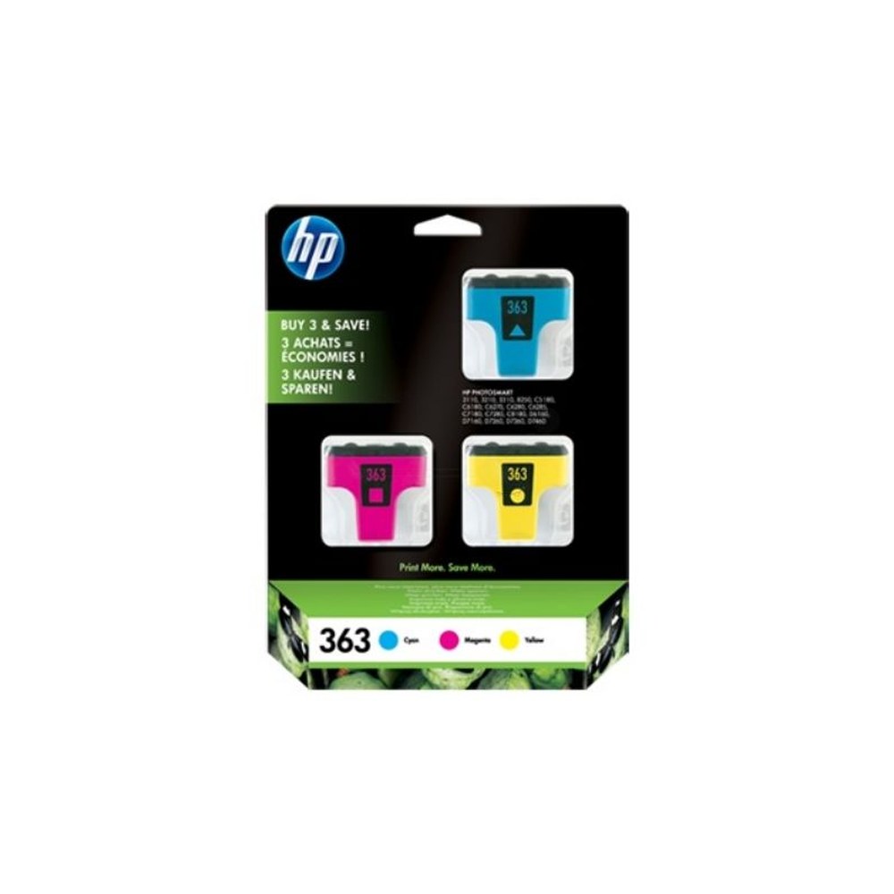 Cartouches d'origines HP CB333EE / 363 - multipack 3 couleurs : cyan, magenta, jaune