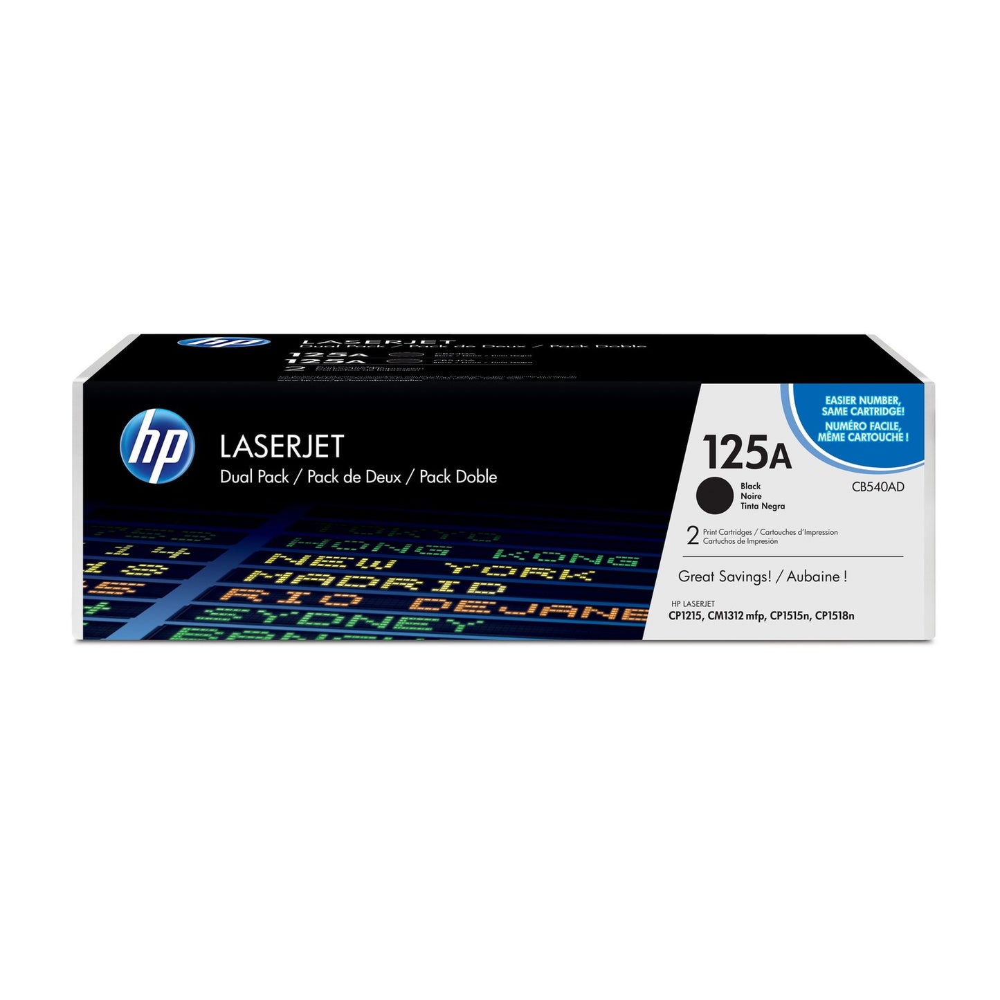 Toner d'origine HP CB540AD / 125A - noir
