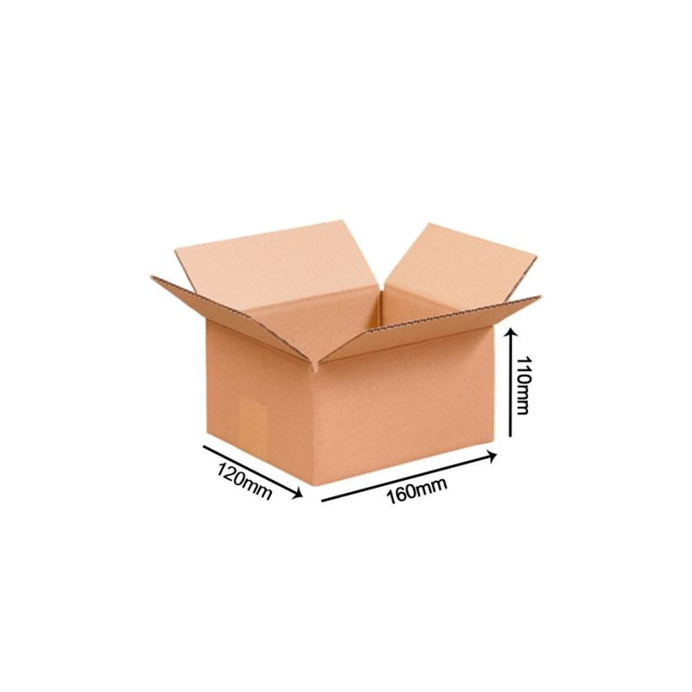 Lot de 20 cartons caisse américaine - 160 x 120 x 110 mm simple cannelure