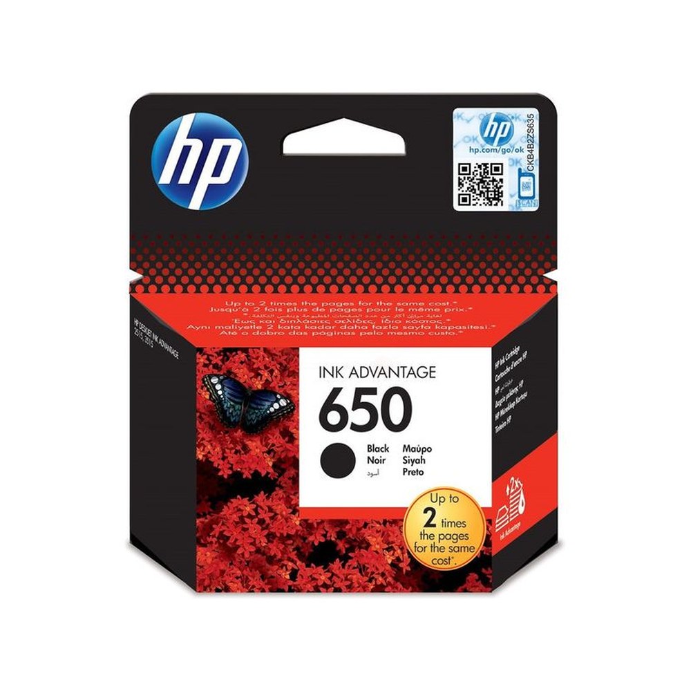 Cartouche d'origine HP CZ101AE / 650 - noire