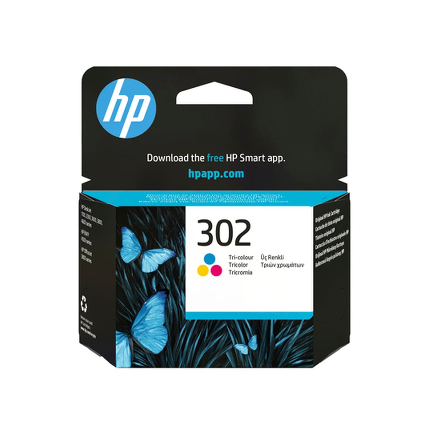 Cartouche Jet d'encre de Marque HP302 F6U65AE 3 couleurs (165 pages)