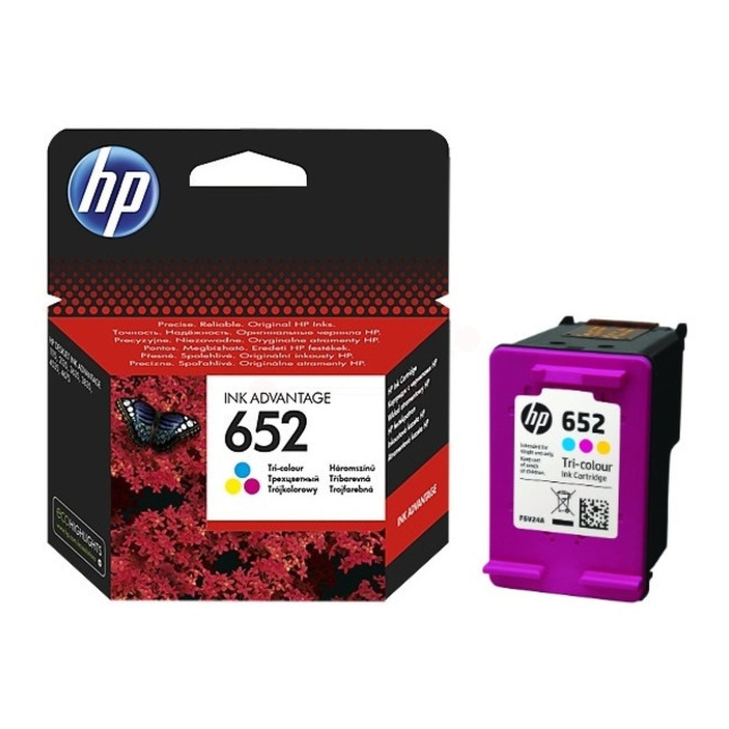 Cartouche Jet d'encre de Marque HP652 (F6V24AE) 3 Couleurs (Cyan, Magenta, Jaune)
