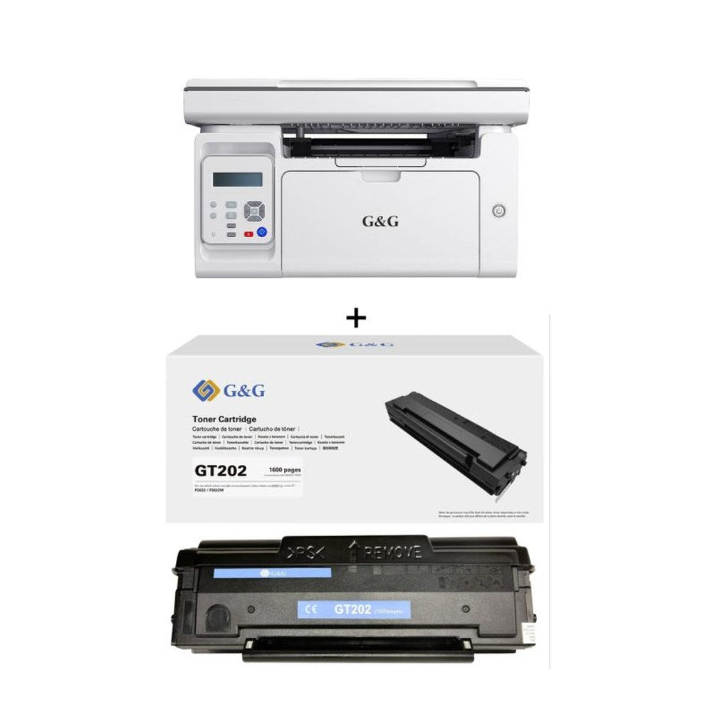 Imprimante Laser Multifonction Monochrome G&G M2022 + le toner GT202