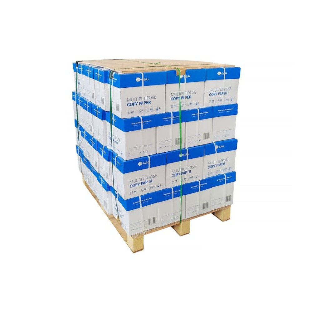 G&G RAMETTE PAPIER A4-80G-500F PREMIUM- Par palette de 64 cartons de 5 ramettes