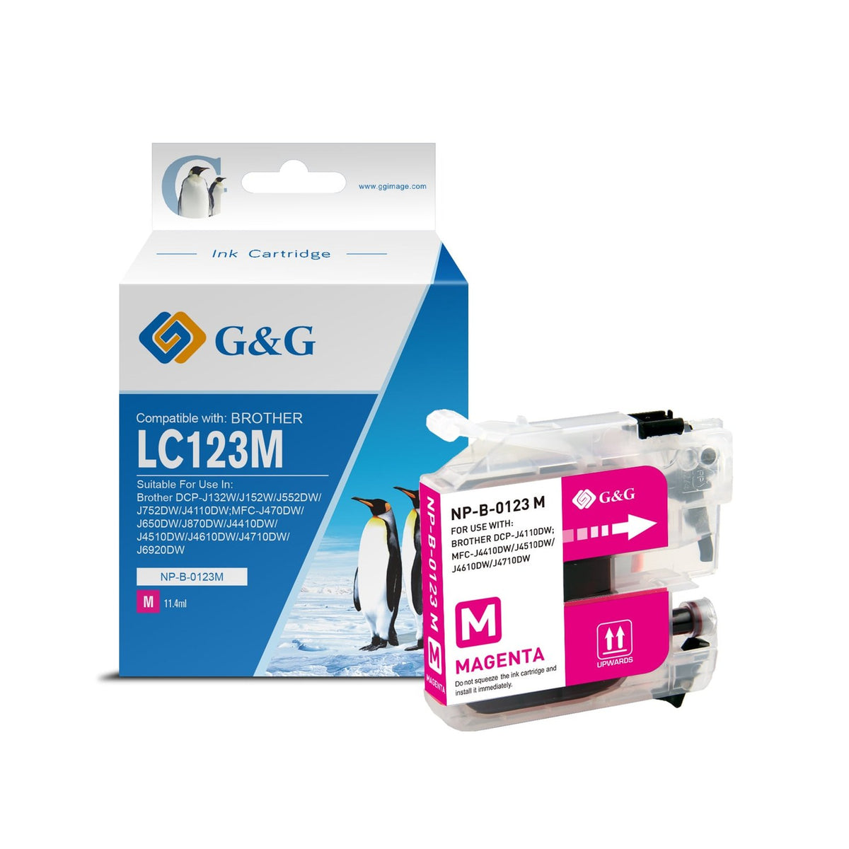 Cartouche compatible premium Brother LC123M - magenta