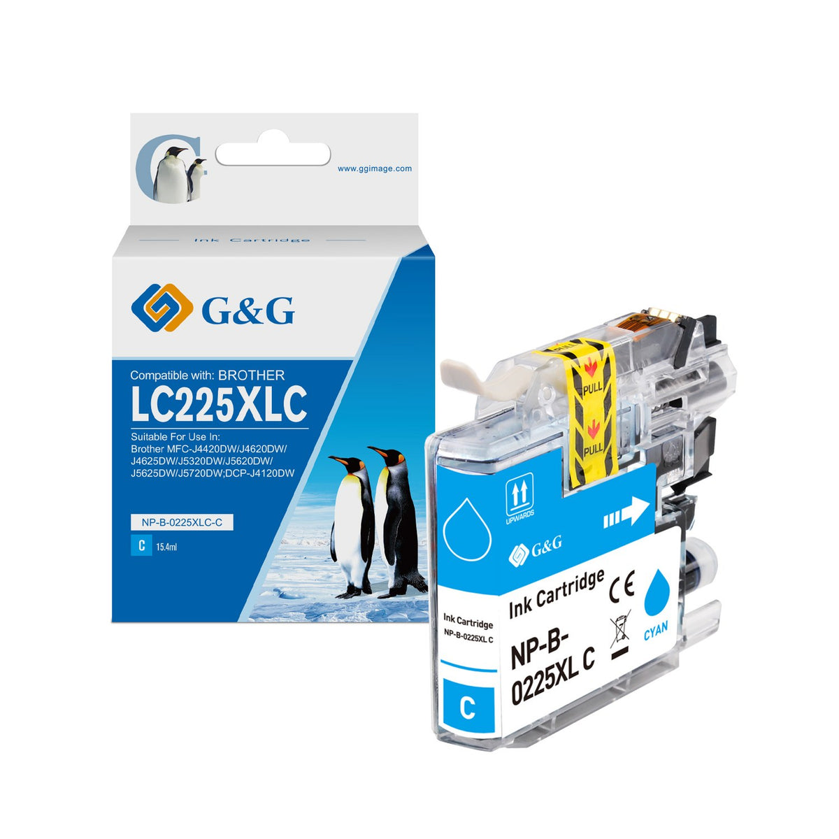 Cartouche compatible premium Brother LC225XLC - cyan