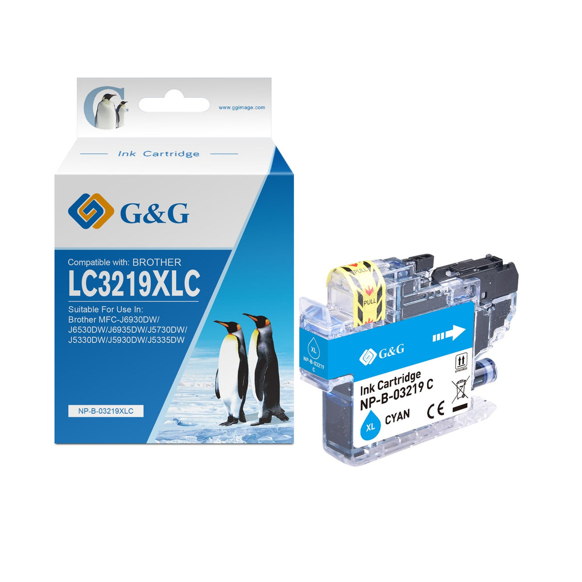 Cartouche compatible premium Brother LC3219XLC - cyan