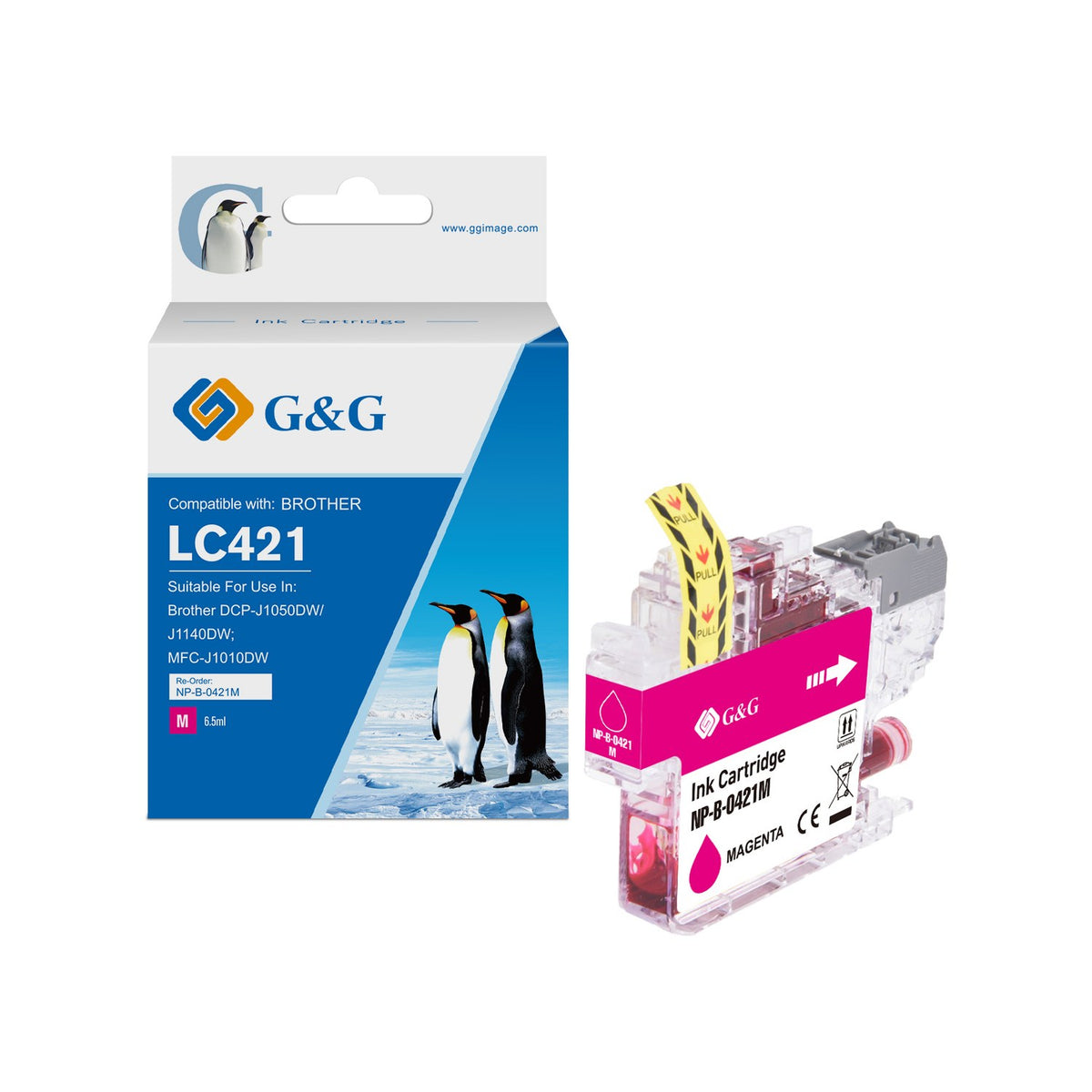 Cartouche compatible premium Brother LC421XLM - magenta