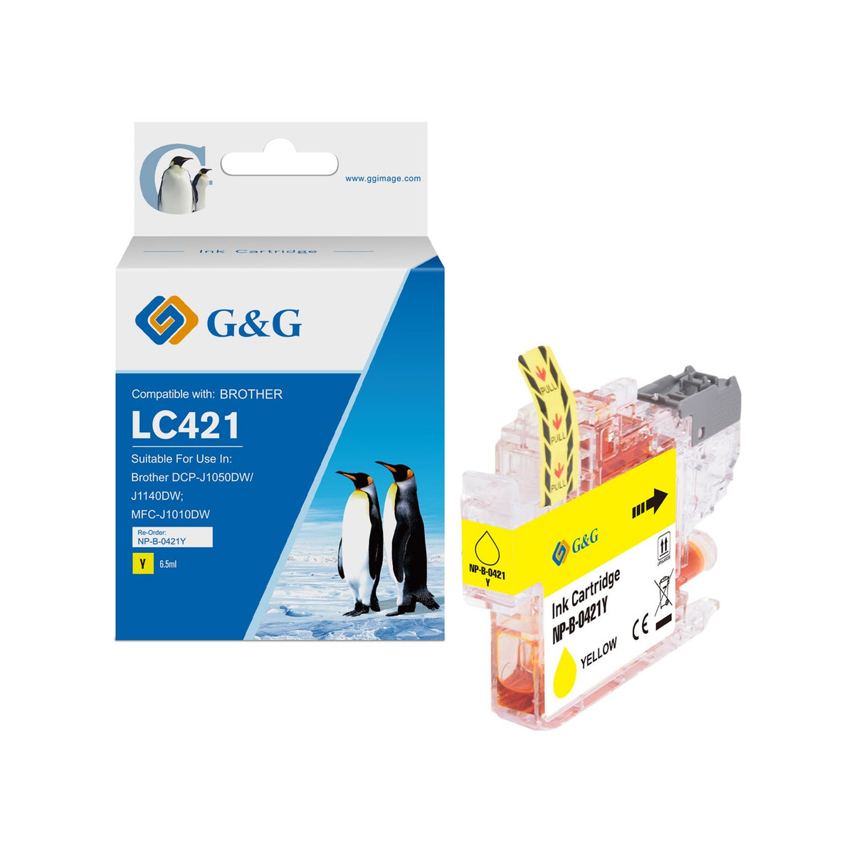 Cartouche compatible premium Brother LC421XLY - jaune
