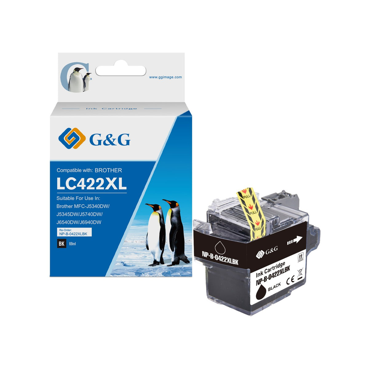 Cartouche compatible premium Brother LC422XLBK - noire