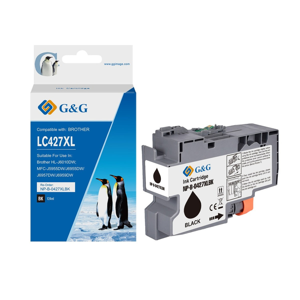 Cartouche compatible premium Brother LC427XLBK - noire