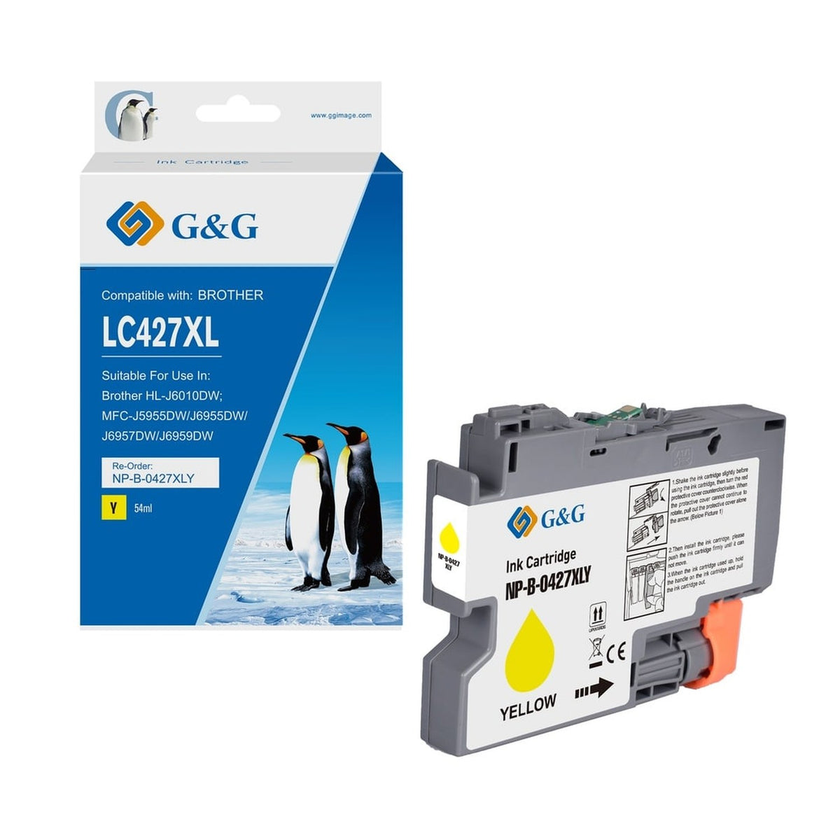 Cartouche compatible premium Brother LC427XLY - jaune